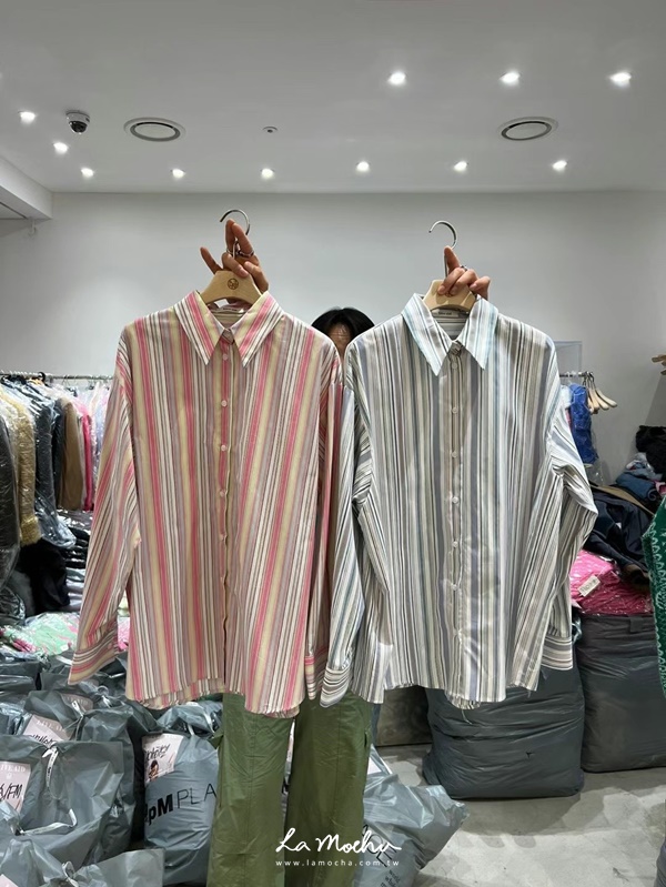 粗細條紋跳色襯衫(闆娘清單)